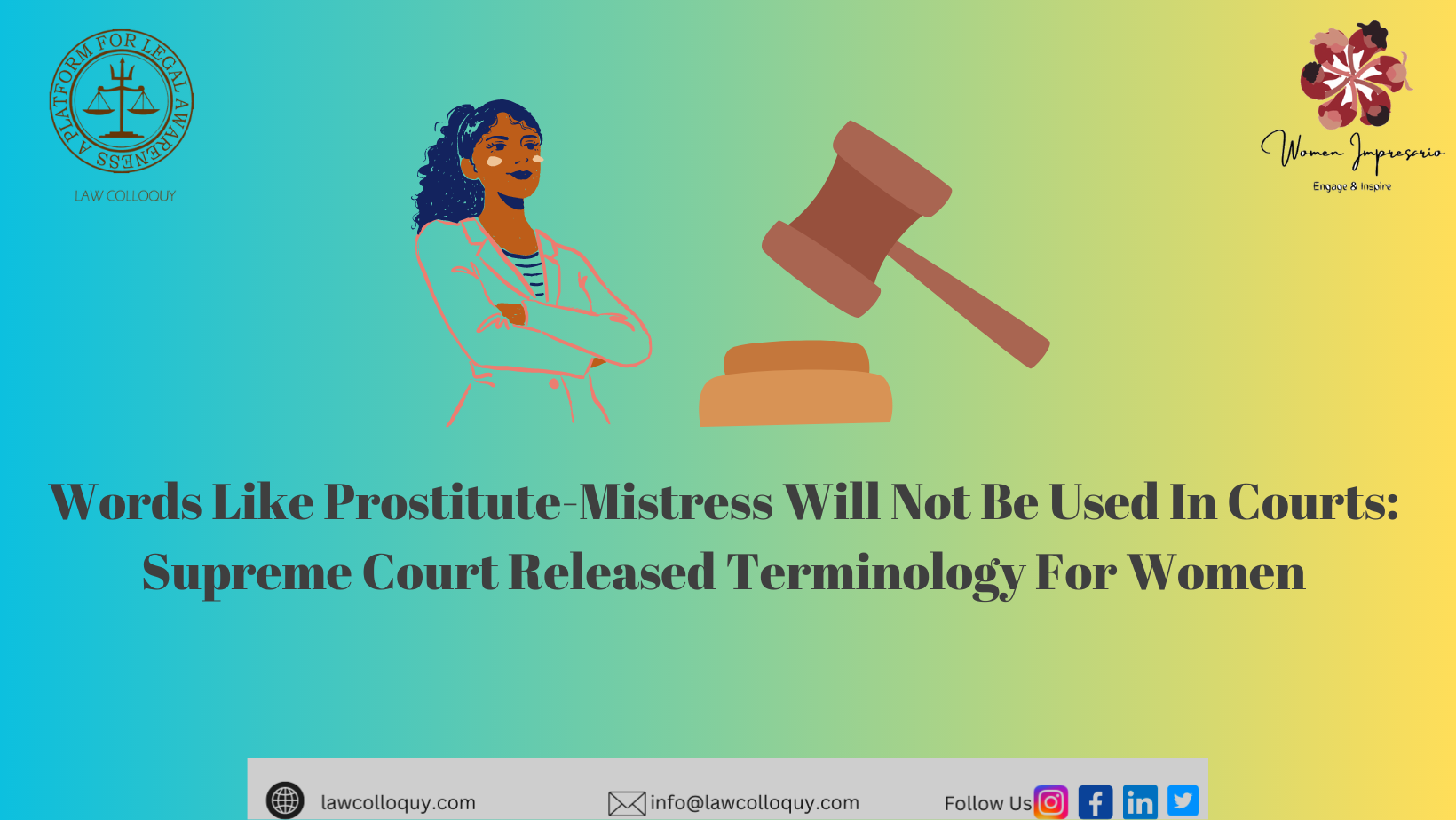 Words Like Prostitute-Mistress Will Not Be Used In Courts:  Supreme Court Released Terminology For Women 